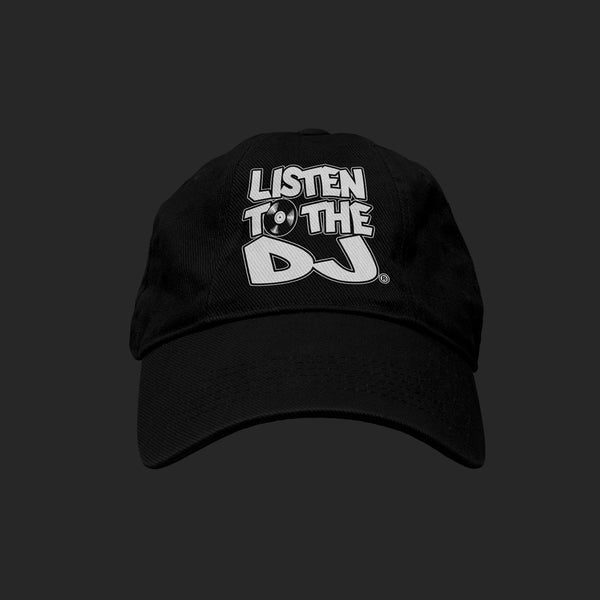 Black / White Logo - Listen to the DJ Dad Hat